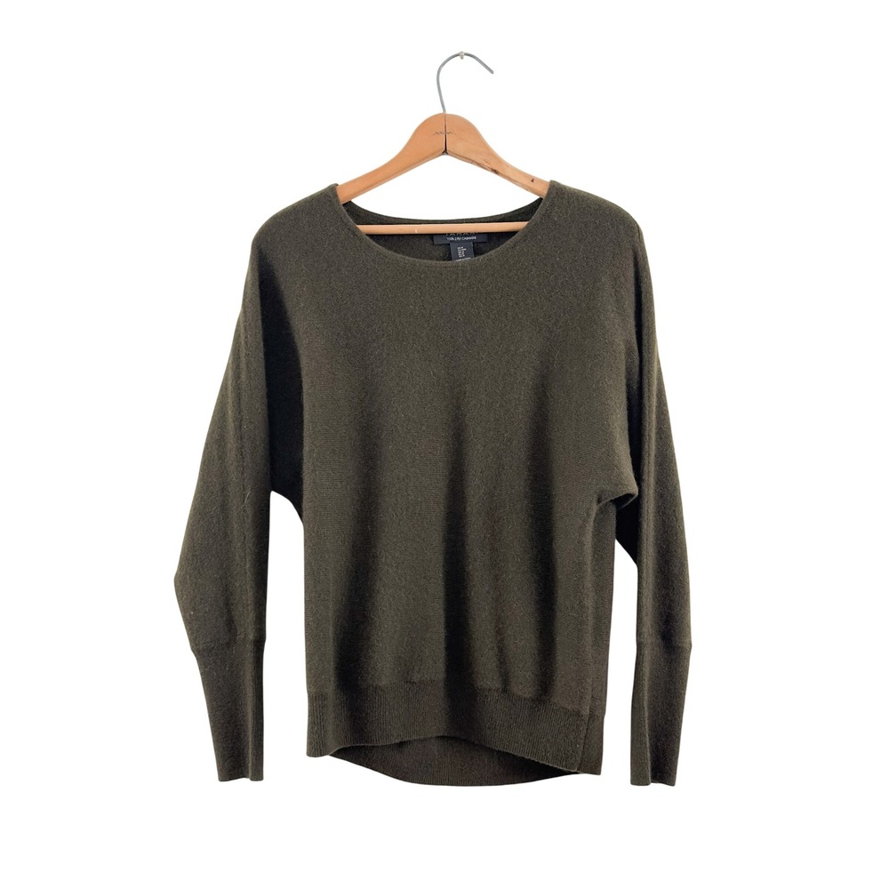Tahari Cashmere Sweater Olive Green 100%‎ Cashmere Medium
